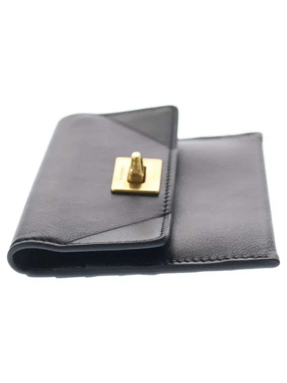 Balenciaga Rodeo Flap Card Holder Mini Wallet Case Black Calfskin Gold